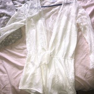 Lioness White Lace Romper